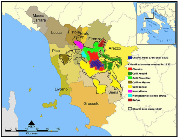 chianti mapa